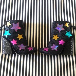 YRU Velvet Jen Ankle Boots